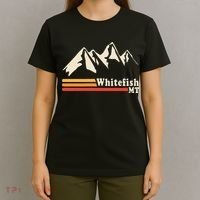 Retro Whitefish Montana Rocky Mountains Ski T-Shirt thumb 4