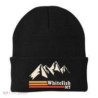 Retro Whitefish Montana Rocky Mountains Ski Beanie thumb 0