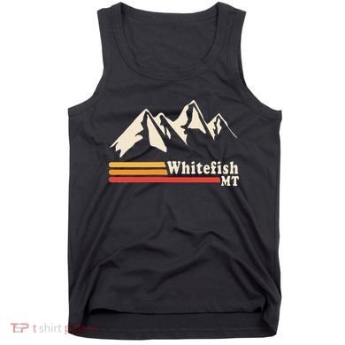 Retro Whitefish Montana Rocky Mountains Ski Tank Top