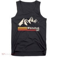 Retro Whitefish Montana Rocky Mountains Ski Tank Top thumb 0