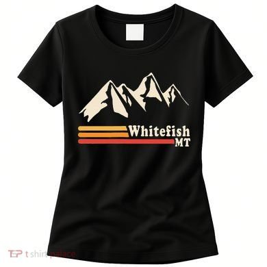 Retro Whitefish Montana Rocky Mountains Ski Women's T-Shirt