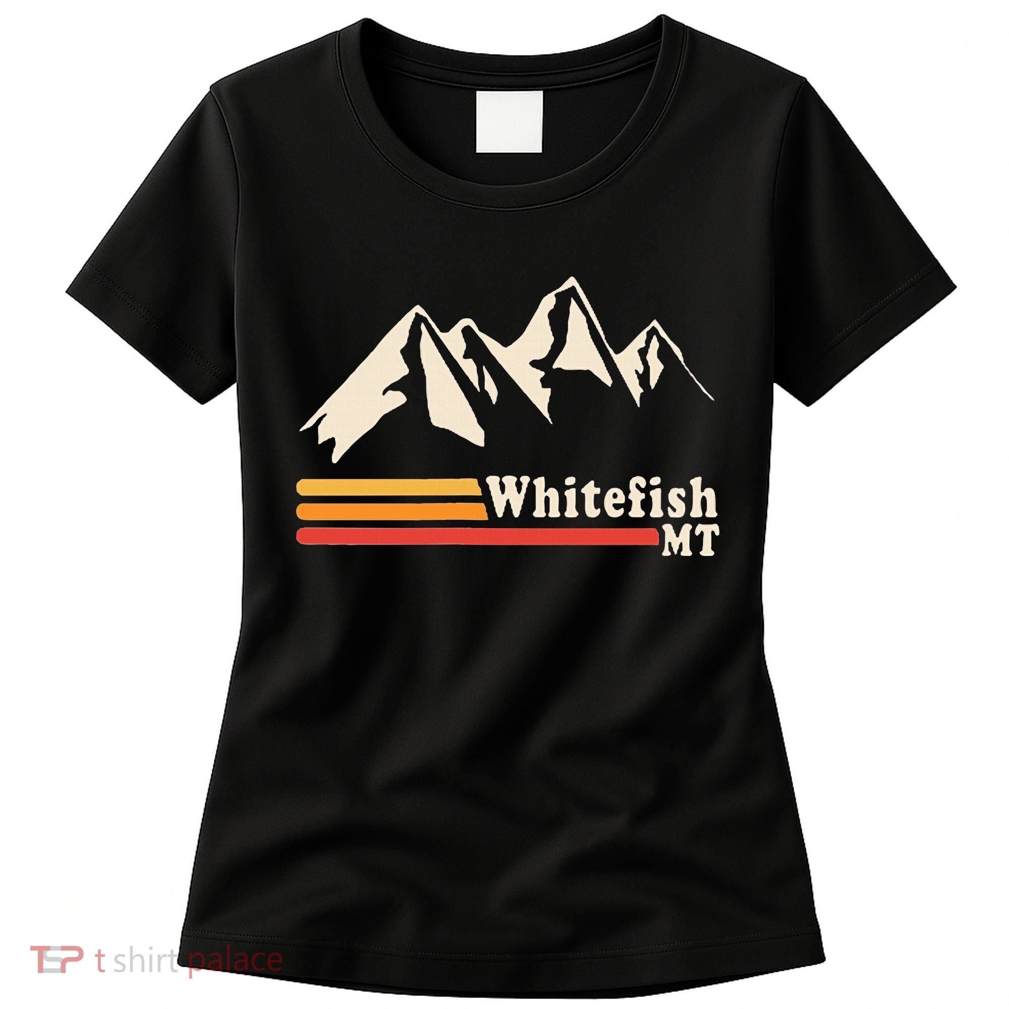 Retro Whitefish Montana Rocky Mountains Ski Women's T-Shirt