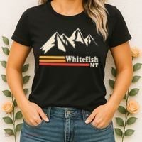 Retro Whitefish Montana Rocky Mountains Ski Women's T-Shirt thumb 2