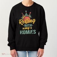 Rollin With My Homies Retro Bowling Women's Sweatshirt thumb 0