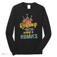 Rollin With My Homies Retro Bowling Long Sleeve Shirt thumb 0