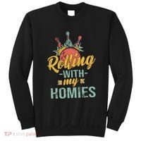 Rollin With My Homies Retro Bowling Sweatshirt thumb 0