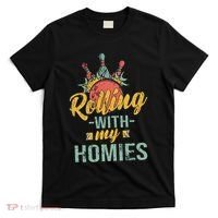 Rollin With My Homies Retro Bowling T-Shirt thumb 0