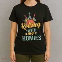 Rollin With My Homies Retro Bowling T-Shirt thumb 4