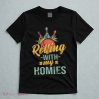 Rollin With My Homies Retro Bowling T-Shirt thumb 5