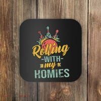Rollin With My Homies Retro Bowling Coaster thumb 0