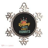 Rollin With My Homies Retro Bowling Ornament thumb 0