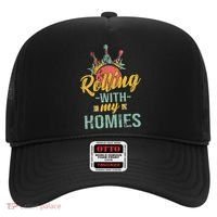 Rollin With My Homies Retro Bowling Hat thumb 0