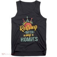 Rollin With My Homies Retro Bowling Tank Top thumb 0
