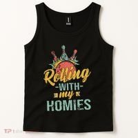 Rollin With My Homies Retro Bowling Tank Top thumb 2