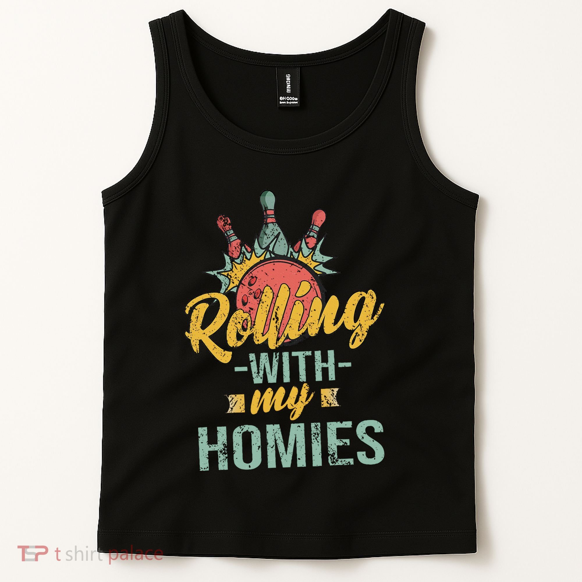 Rollin With My Homies Retro Bowling Tank Top