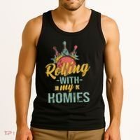Rollin With My Homies Retro Bowling Tank Top thumb 3