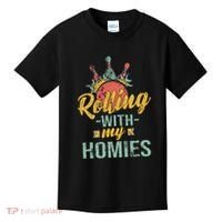 Rollin With My Homies Retro Bowling Kids T-Shirt thumb 0