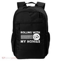 Rolling With My Homies Funny Bowling Backpack thumb 0