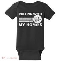 Rolling With My Homies Funny Bowling Baby Bodysuit thumb 0