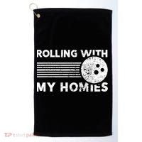 Rolling With My Homies Funny Bowling Golf Towel thumb 0