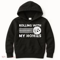 Rolling With My Homies Funny Bowling Kids Hoodie thumb 0