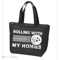 Rolling With My Homies Funny Bowling Tote Bag thumb 3