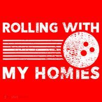 Rolling With My Homies Funny Bowling Santa Hat thumb 1