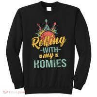 Rollin With My Homies Retro Bowling Sweatshirt thumb 0