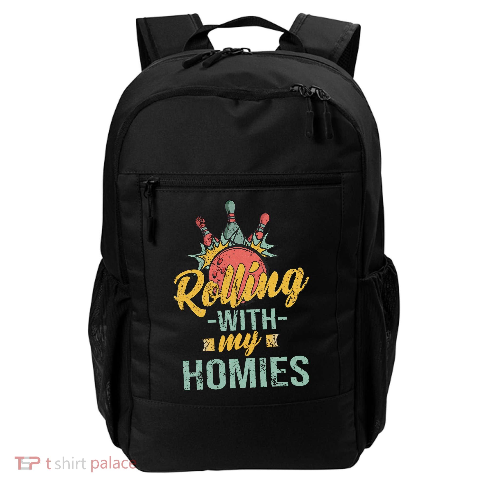 Rollin With My Homies Retro Bowling Backpack