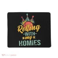 Rollin With My Homies Retro Bowling Mousepad thumb 0