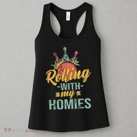 Rollin With My Homies Retro Bowling Women's Tank Top thumb 3