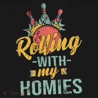 Rollin With My Homies Retro Bowling Baby Bodysuit thumb 2