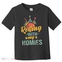 Rollin With My Homies Retro Bowling Toddler T-Shirt thumb 0