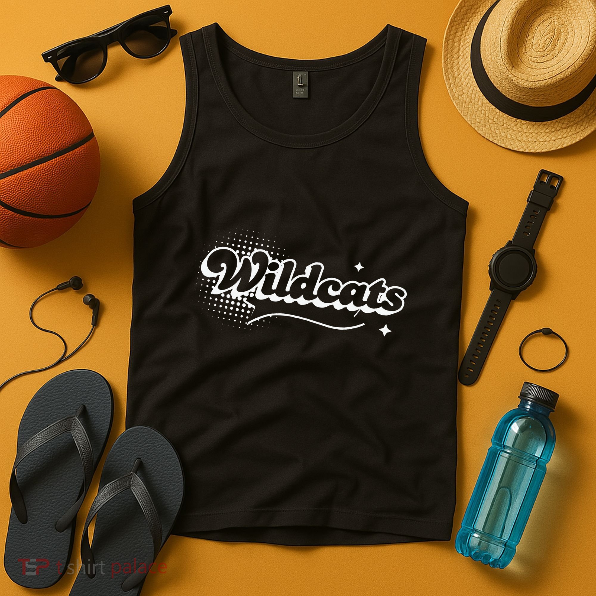 Retro Wildcats Mascot Back To School Spirit Sport Fans Game Tank Top