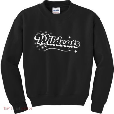 Retro Wildcats Mascot Back To School Spirit Sport Fans Game Kids Sweatshirt