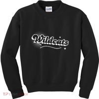 Retro Wildcats Mascot Back To School Spirit Sport Fans Game Kids Sweatshirt thumb 0
