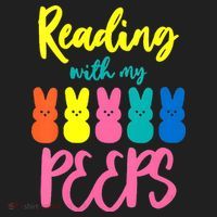 Reading With My Peeps Gift for Teacher or Reader Women's Sweatshirt thumb 2
