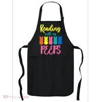 Reading With My Peeps Gift for Teacher or Reader Apron thumb 0