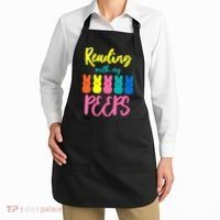 Reading With My Peeps Gift for Teacher or Reader Apron thumb 2
