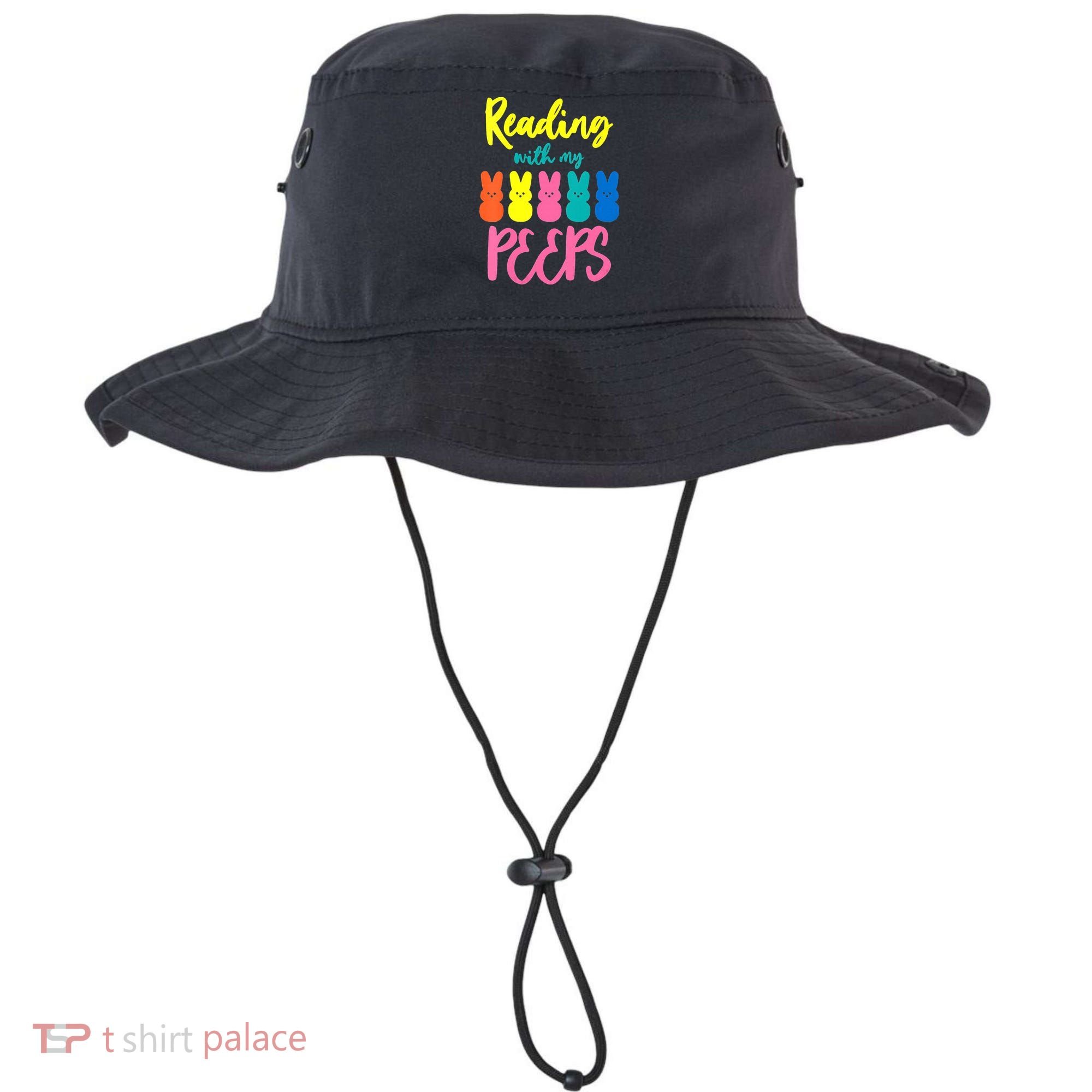 Reading With My Peeps Gift for Teacher or Reader Bucket Hat