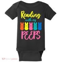 Reading With My Peeps Gift for Teacher or Reader Baby Bodysuit thumb 0