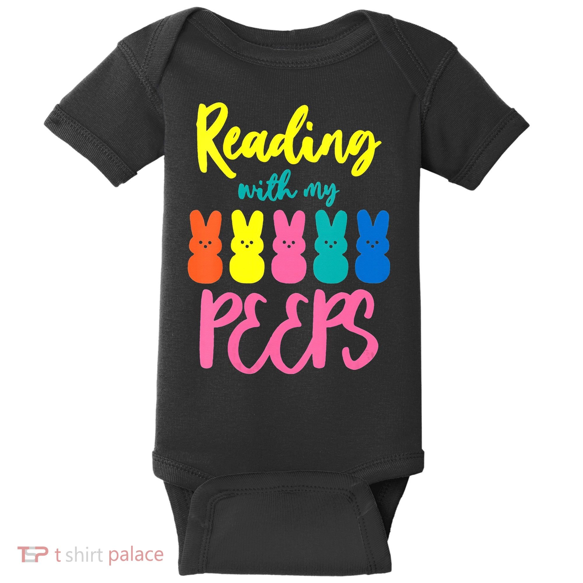 Reading With My Peeps Gift for Teacher or Reader Baby Bodysuit