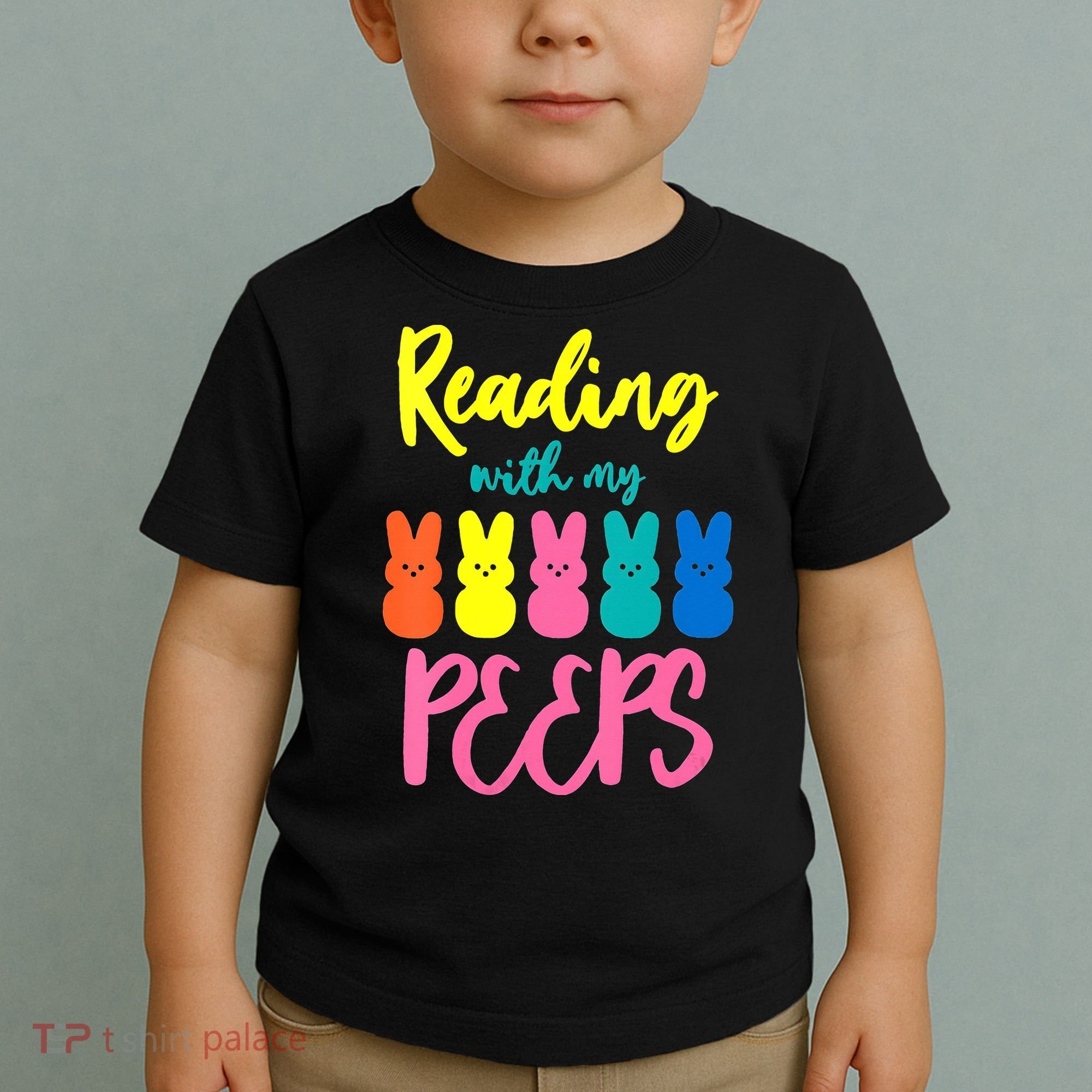 Reading With My Peeps Gift for Teacher or Reader Toddler T-Shirt