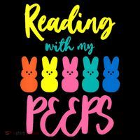 Reading With My Peeps Gift for Teacher or Reader Toddler T-Shirt thumb 4