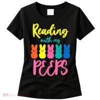 Reading With My Peeps Gift for Teacher or Reader Women's T-Shirt thumb 0