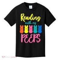Reading With My Peeps Gift for Teacher or Reader Kids T-Shirt thumb 0