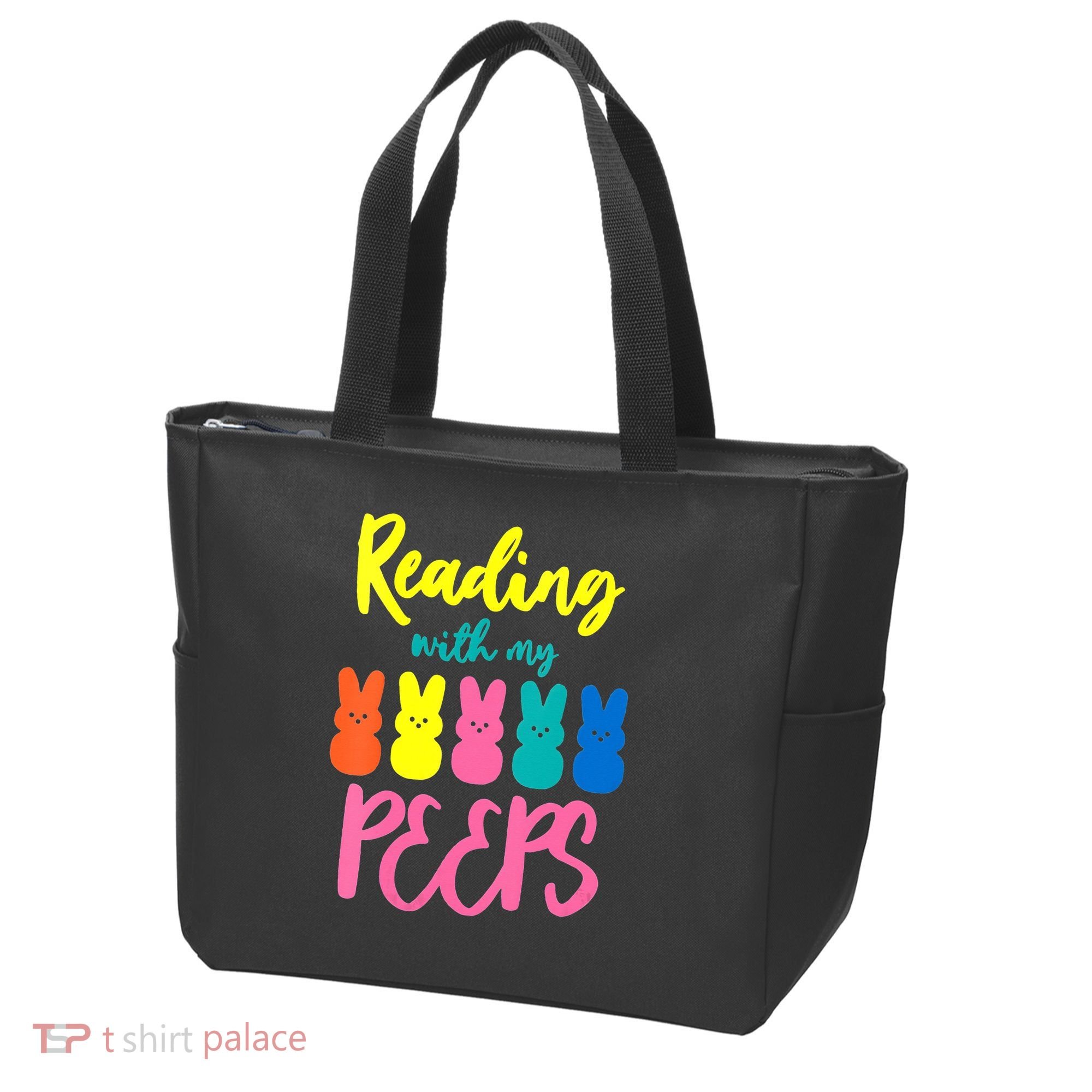Reading With My Peeps Gift for Teacher or Reader Tote Bag