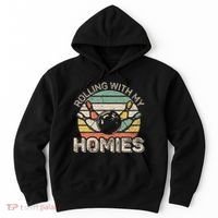 Rolling With My Homies Retro Bowling Bowler Team Funny Hoodie thumb 0
