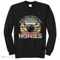 Rolling With My Homies Retro Bowling Bowler Team Funny Sweatshirt thumb 0