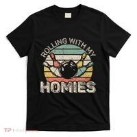 Rolling With My Homies Retro Bowling Bowler Team Funny T-Shirt thumb 0